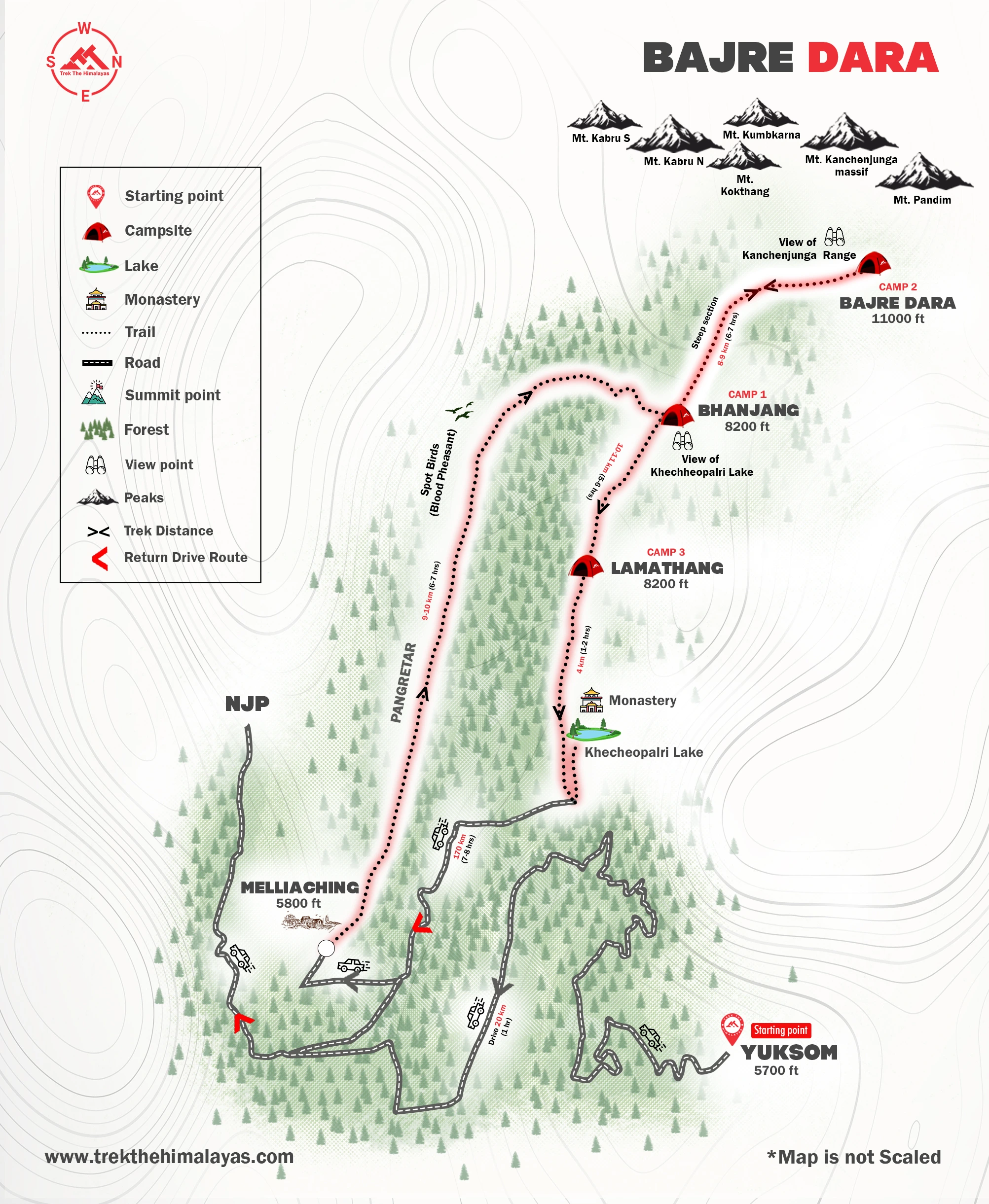 Bajre Dara Trek Maps